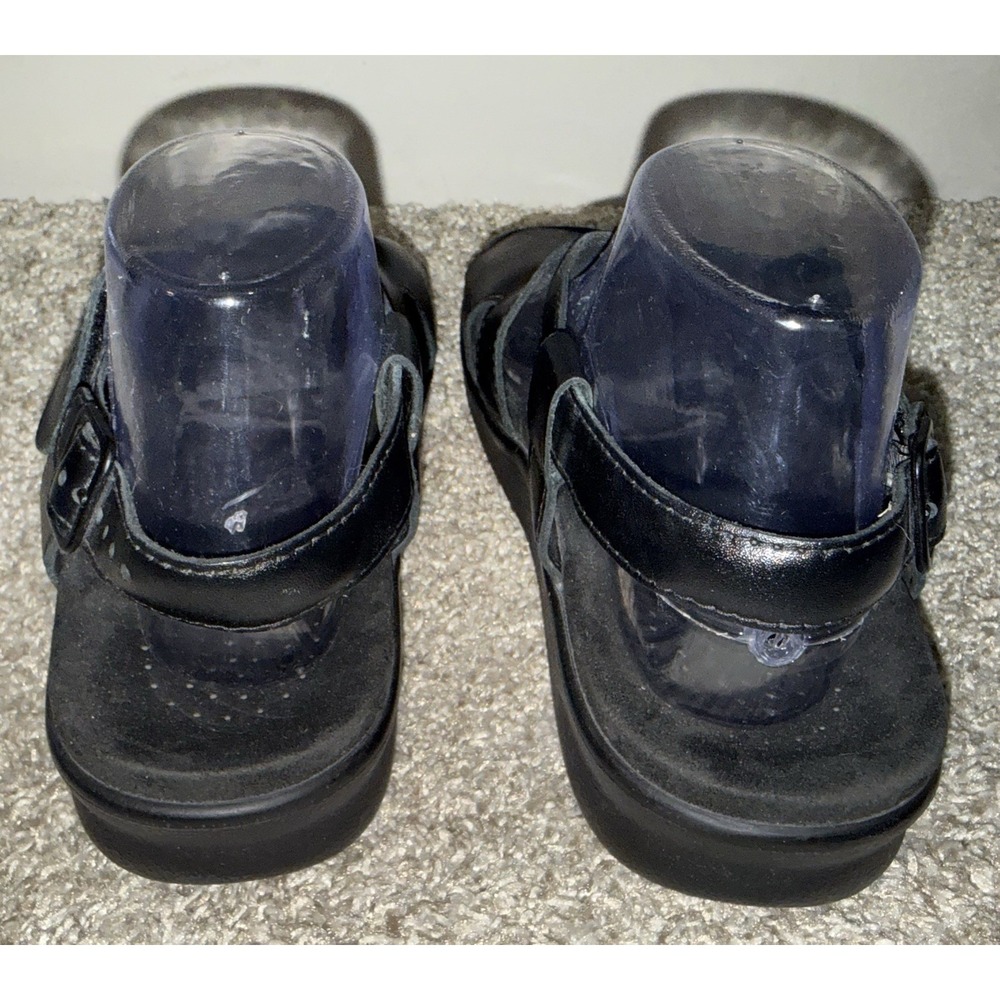 SAS Huggy Sandals Shoes Women's 10 M Black Leather Strappy Tripad Comfort EUC - Picture 6 of 11